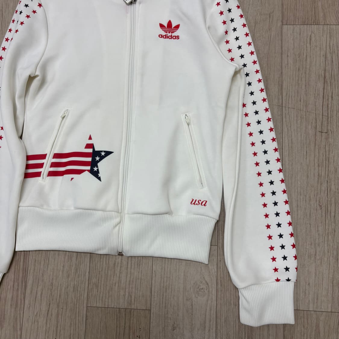 아디다스 USA 성조기 후드집업 화이트 상품이미지7