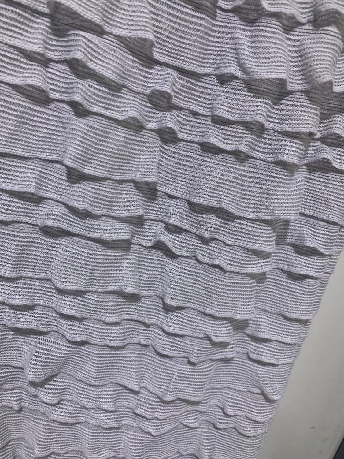 소라색 프릴 장식 롱 스커트 상품이미지3