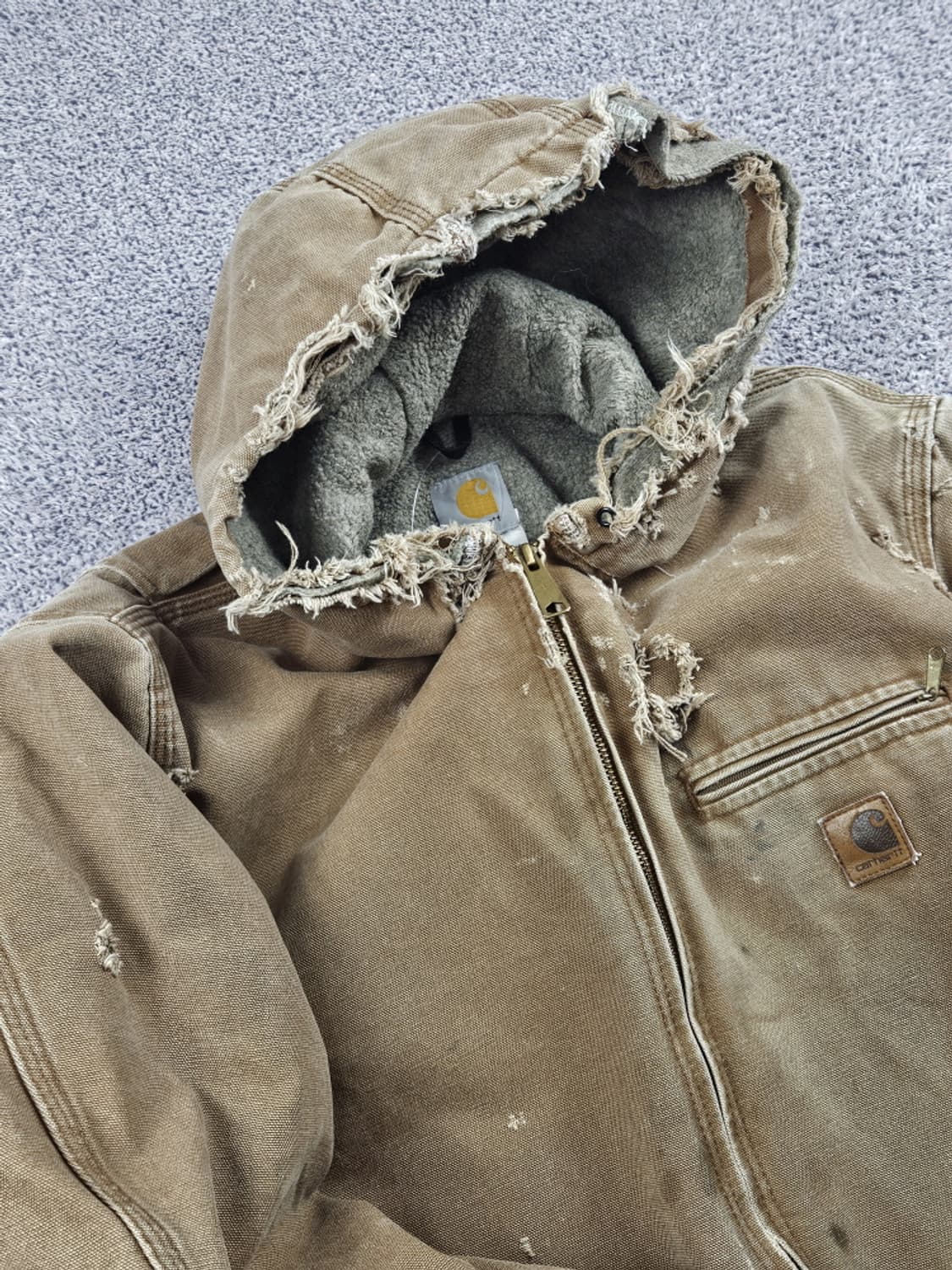 칼하트 J141 쉐르파 덕 캔버스 후드 워크 자켓 ( L )/ 10539 상품이미지10