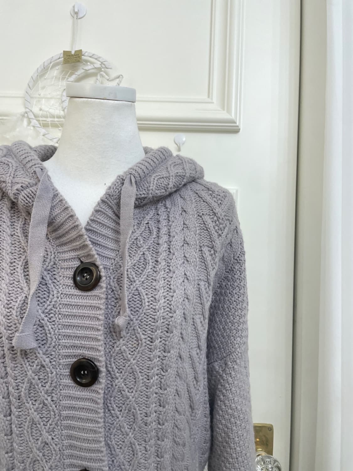 lavender loose twist hoodie cardigan 상품이미지4