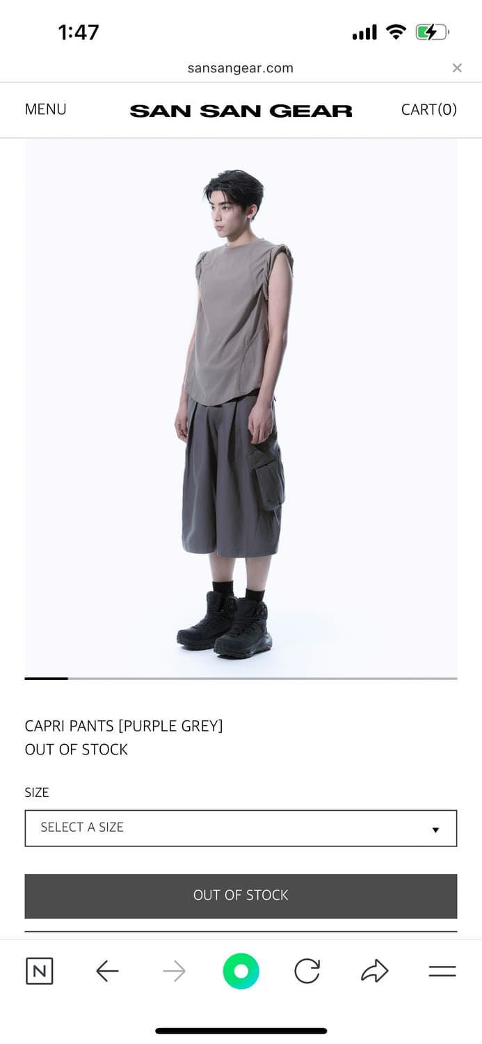 산산기어 CAPRI PANTS (PURPLE GREY) 상품이미지2