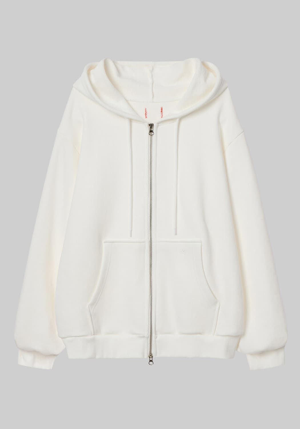 무브아 Base hood zip up white 후드집업 상품이미지2