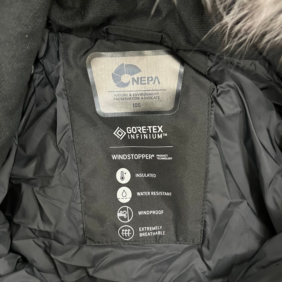 [105] 네파 고어텍스 인피니움 윈드스토퍼 폭스퍼 후드 패딩 자켓 01 상품이미지2