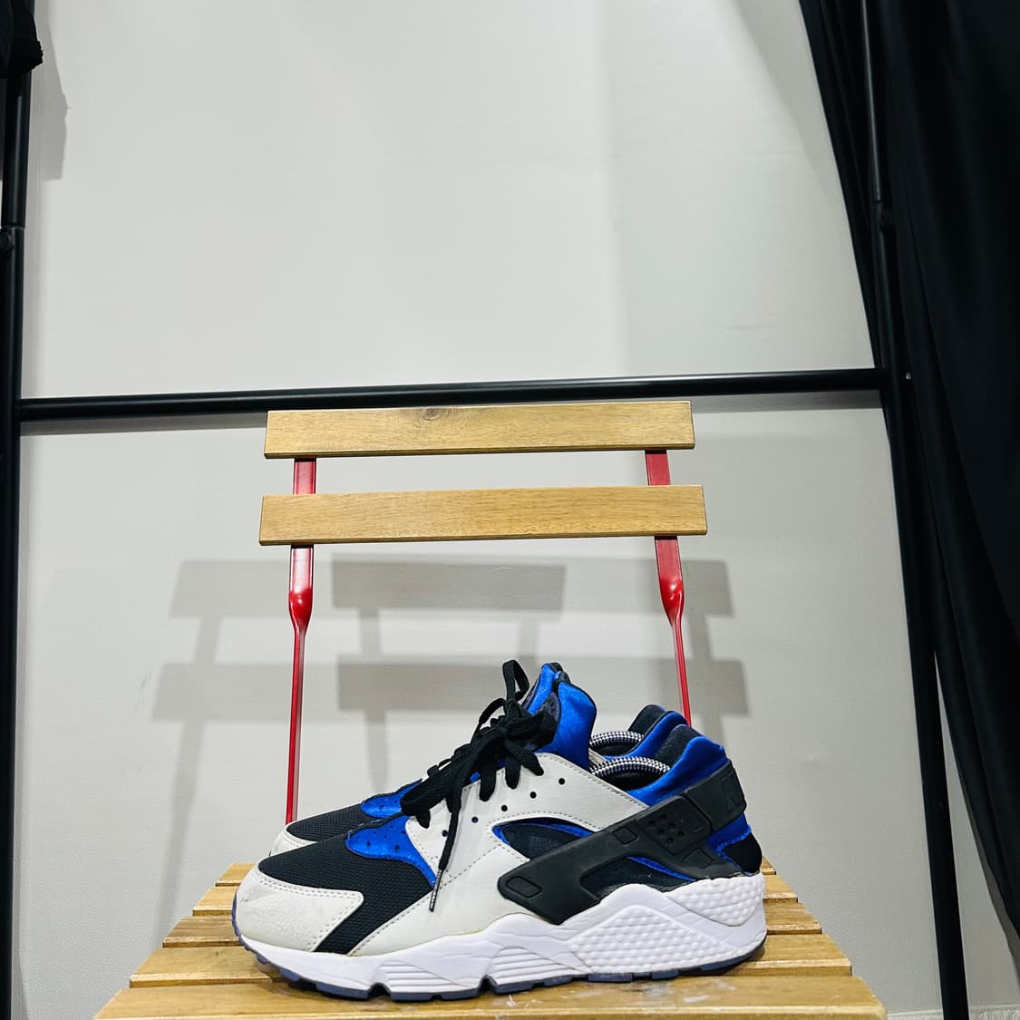 285) 나이키 운동화 남성 남자 신발 허라취 운동화 블루 블랙 상품이미지5