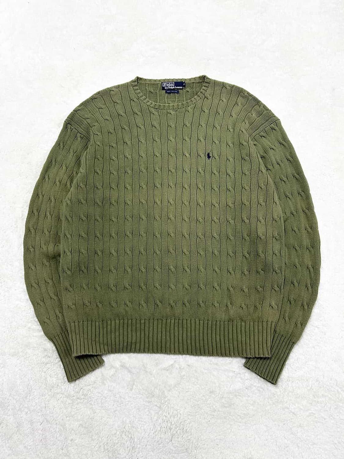 폴로 네이비포니 카키 케이블니트 상품이미지5