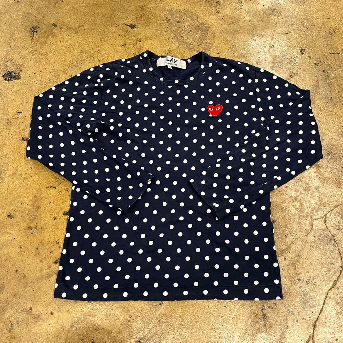 꼼데가르송 네이비 도트 롱슬리브  상품이미지2