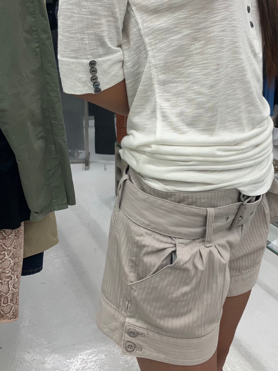 질스튜어트 빅벨트 와이드쇼츠 상품이미지1