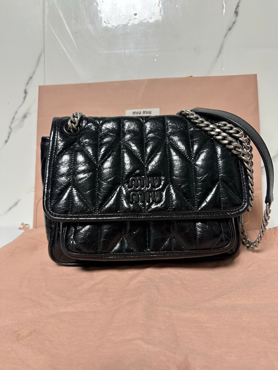 [A+ 정품] 미우미우 마테라쎄 체인 크로스백 상품이미지4