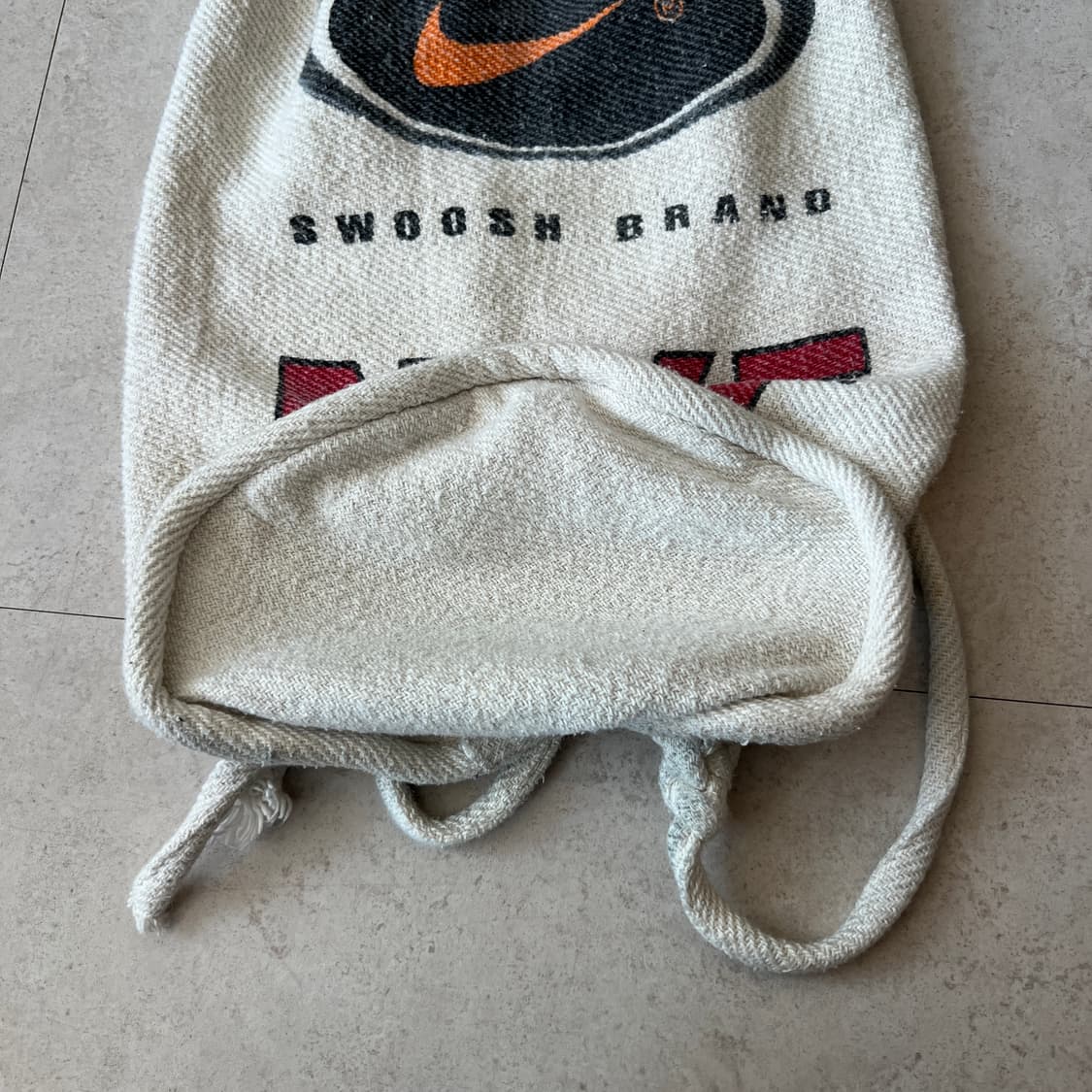 빈티지 90s Nike 스우시 로고 스트링 백 상품이미지5