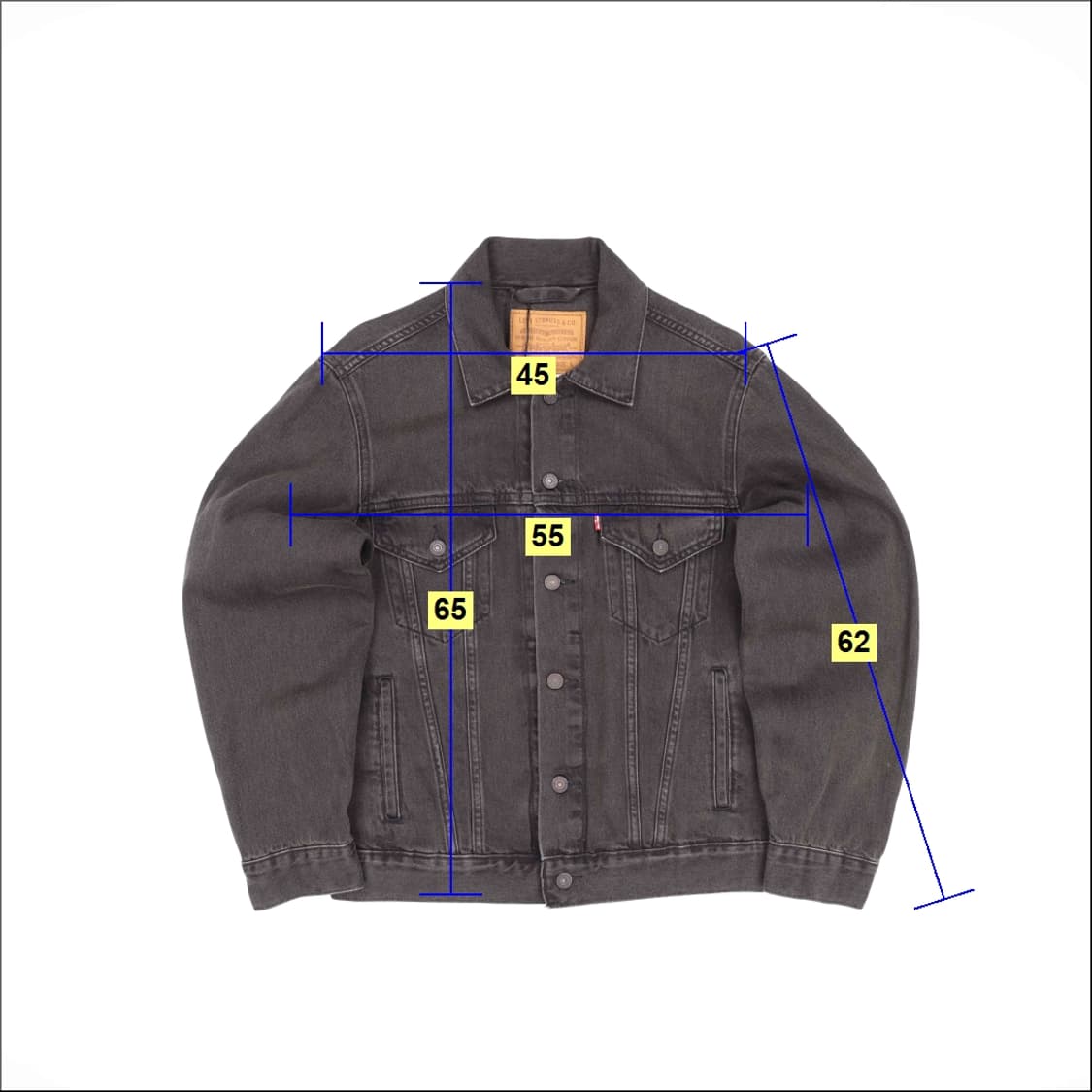 S 리바이스 프리미엄 흑청 데님 트러커 자켓 4238 상품이미지9