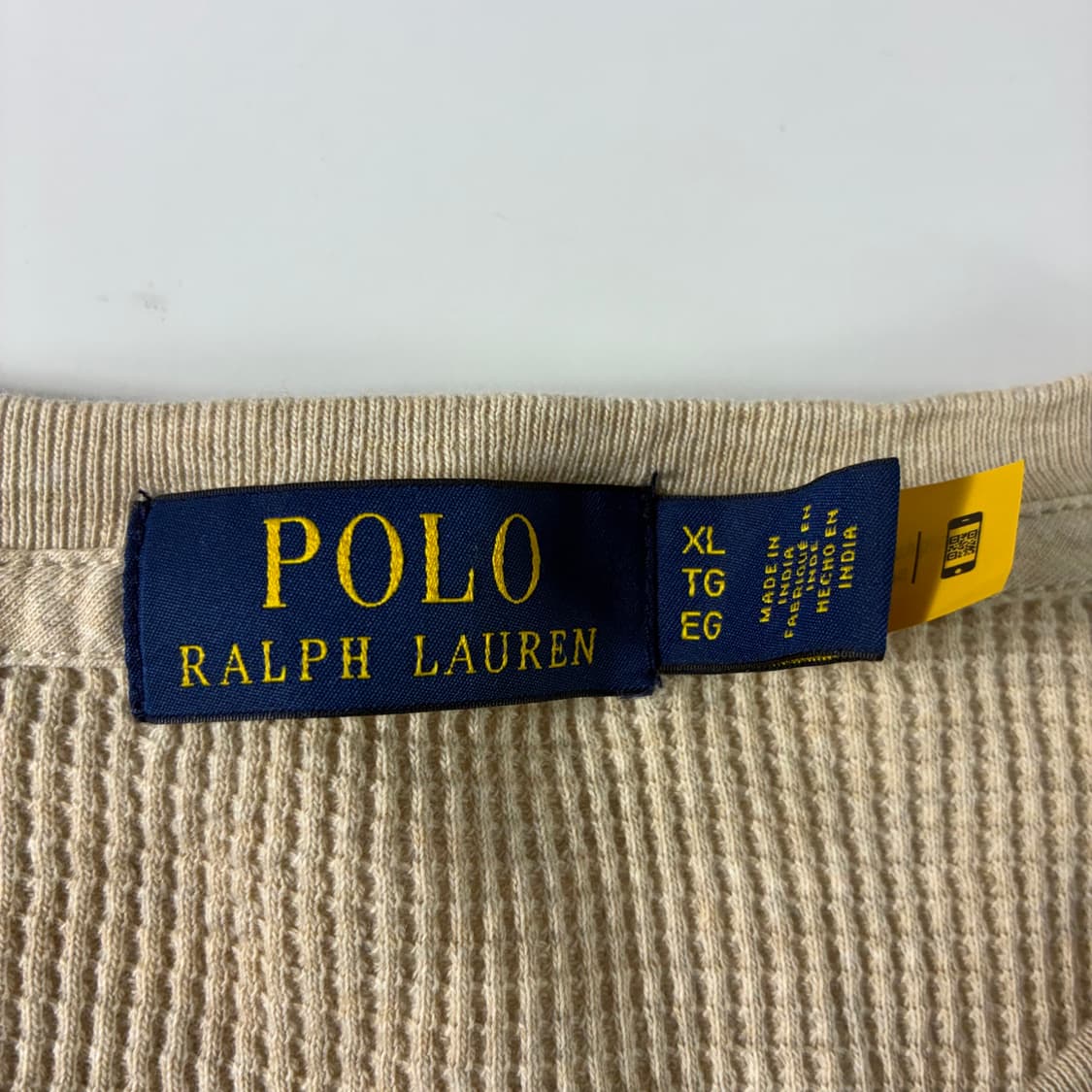 Polo 폴로 랄프로렌 현행QR 베이지 와플 니트 슬리브 상품이미지4