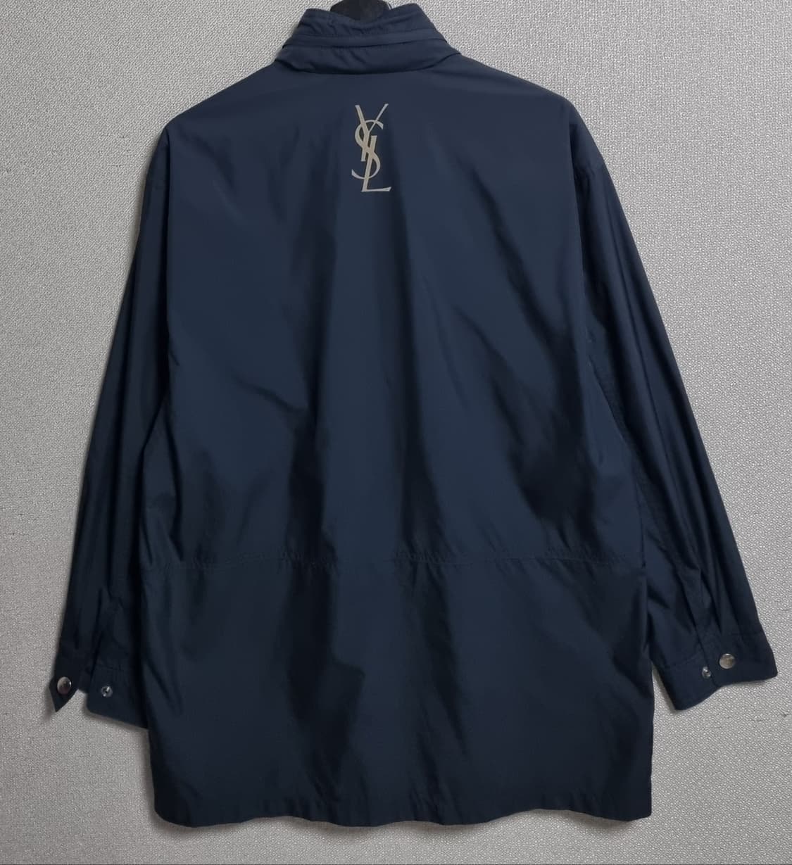 오버핏 L (100) 입생로랑 빈티지 그레이 체크셔츠 남방 상품이미지2