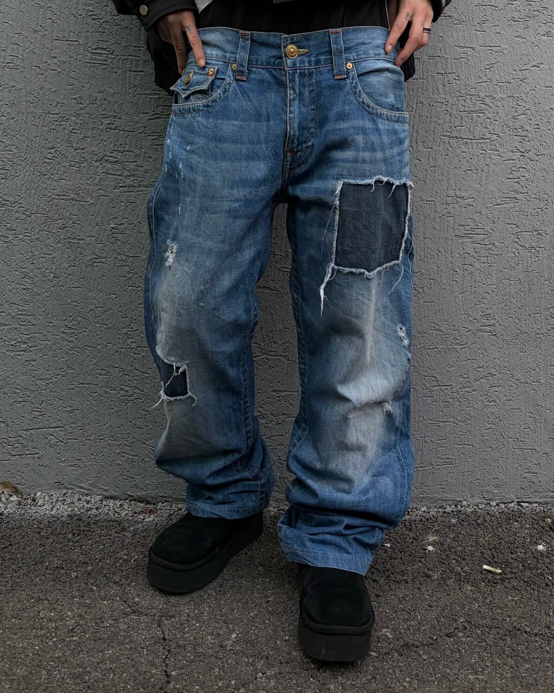  90s TRUERELIGION denim scratch straight 상품이미지1