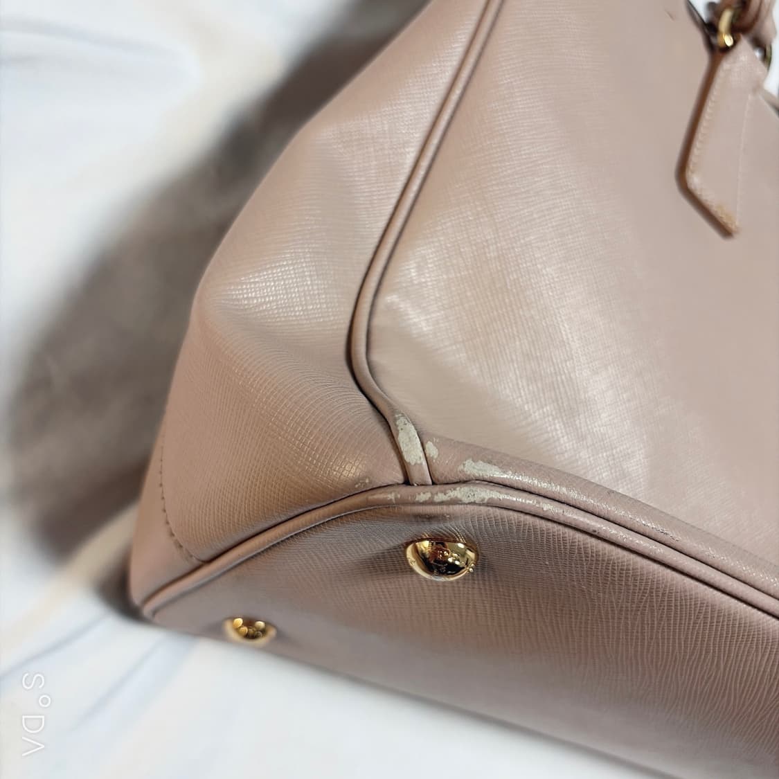 프라다 사파이노 핑크 토트백 (크로스끈X) 상품이미지5