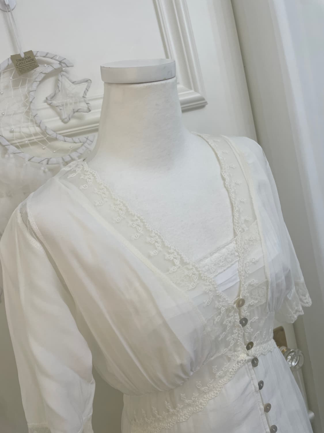 white lace point long robe opc&lace poin 상품이미지7