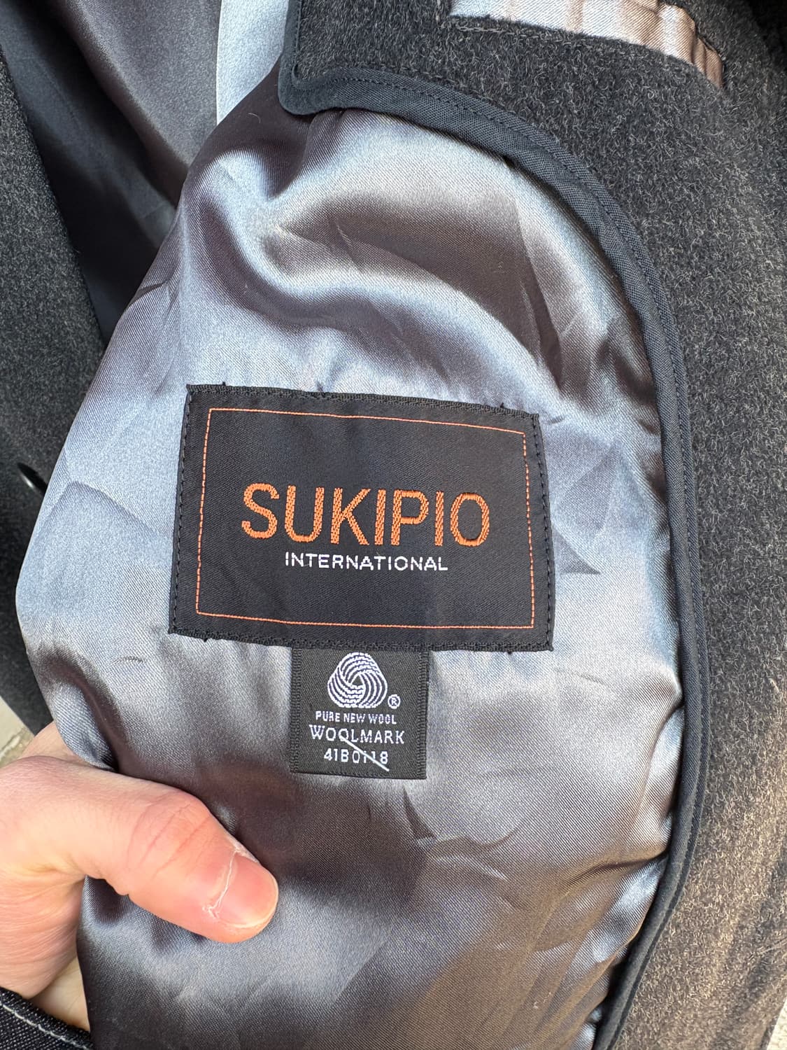 Japanese Vintage 울 100% 맥코트 상품이미지5