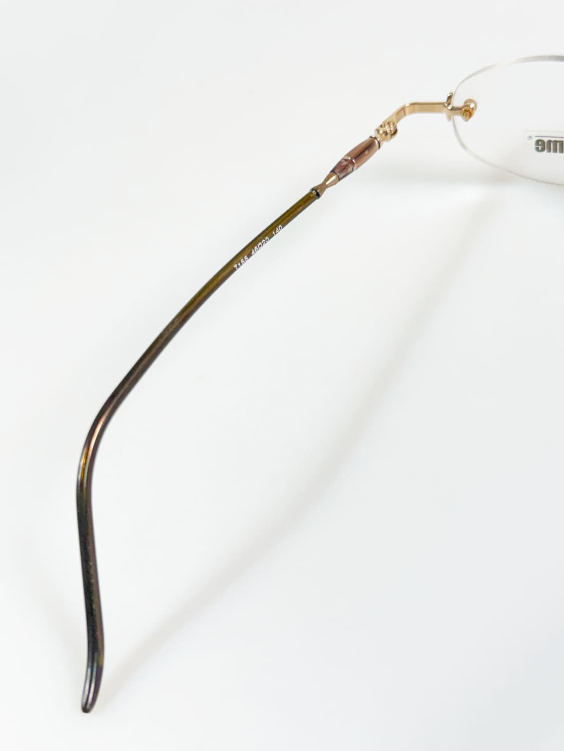 90s THEME 골드 오벌 무테 메탈 빈티지 안경 상품이미지7