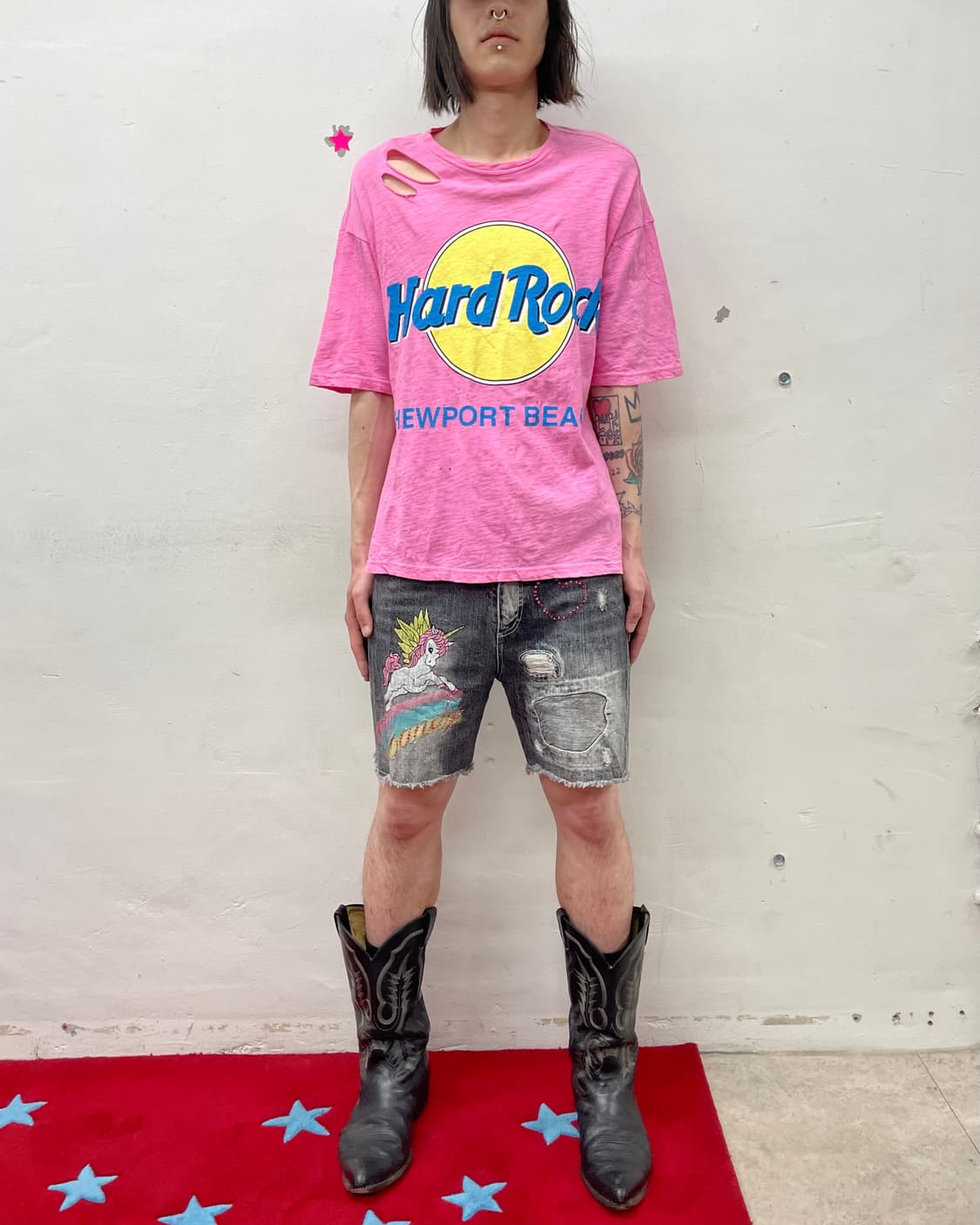 Rock Damage Pink T-shirt 상품이미지3