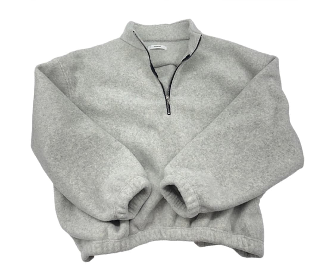 [2] 논노드 하프 집 플리스 클라우드 화이트 새제품 상품이미지1