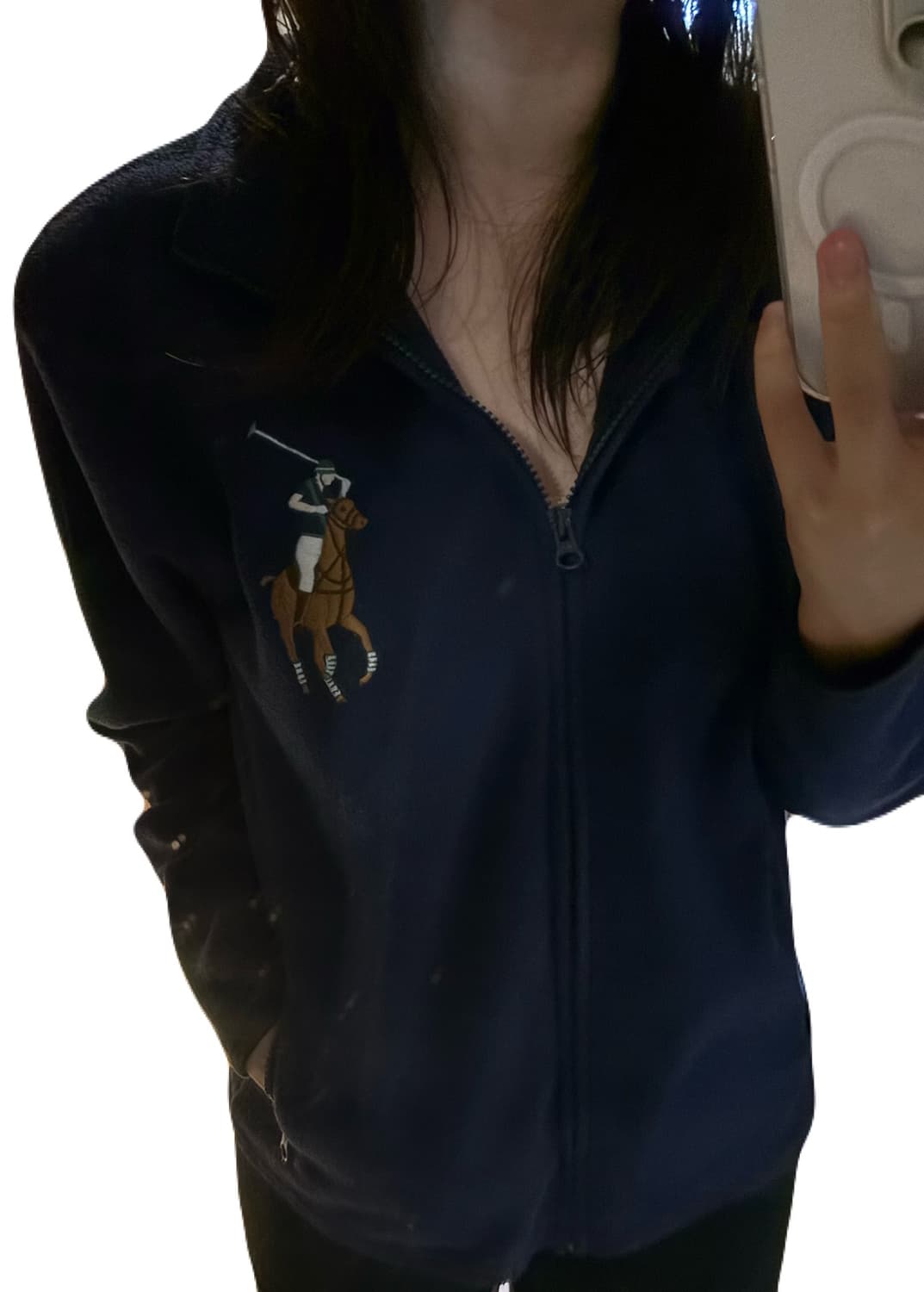 폴로 00s 빈티지 빅포니 후리스-착샷 잇어요! 상품이미지2
