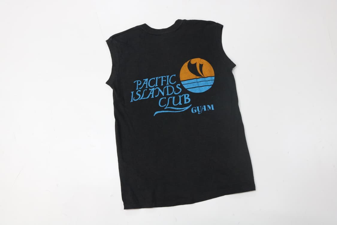 스테드만 Stedman 괌 퍼시픽 아일랜드 클럽 빈티지 슬리브리스 티셔츠 상품이미지5
