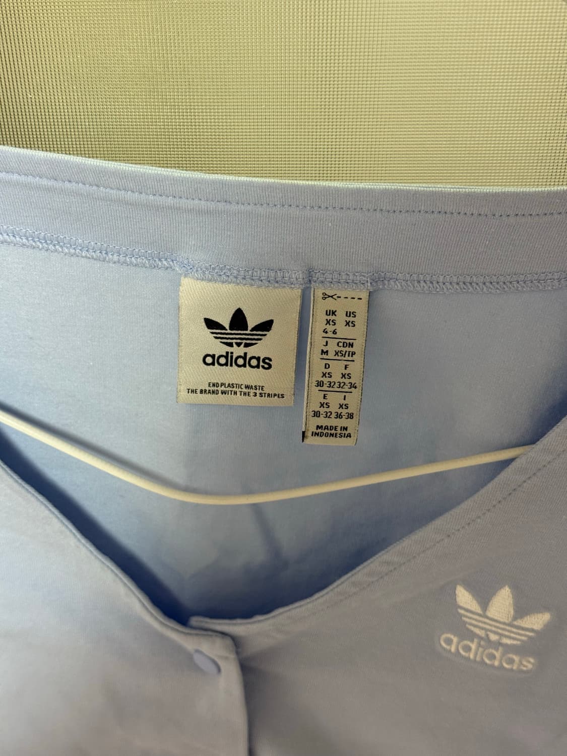 아디다스 져지 롱슬리브 가디건 XS 하늘색 상품이미지4