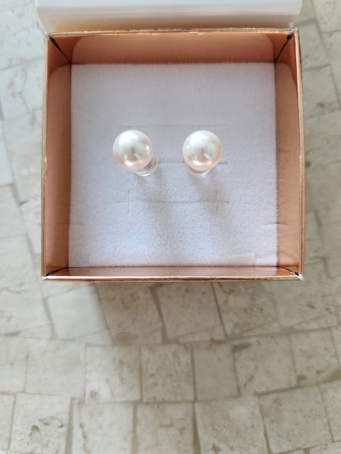 14k 스와로브스키 진주 귀걸이 상품이미지1