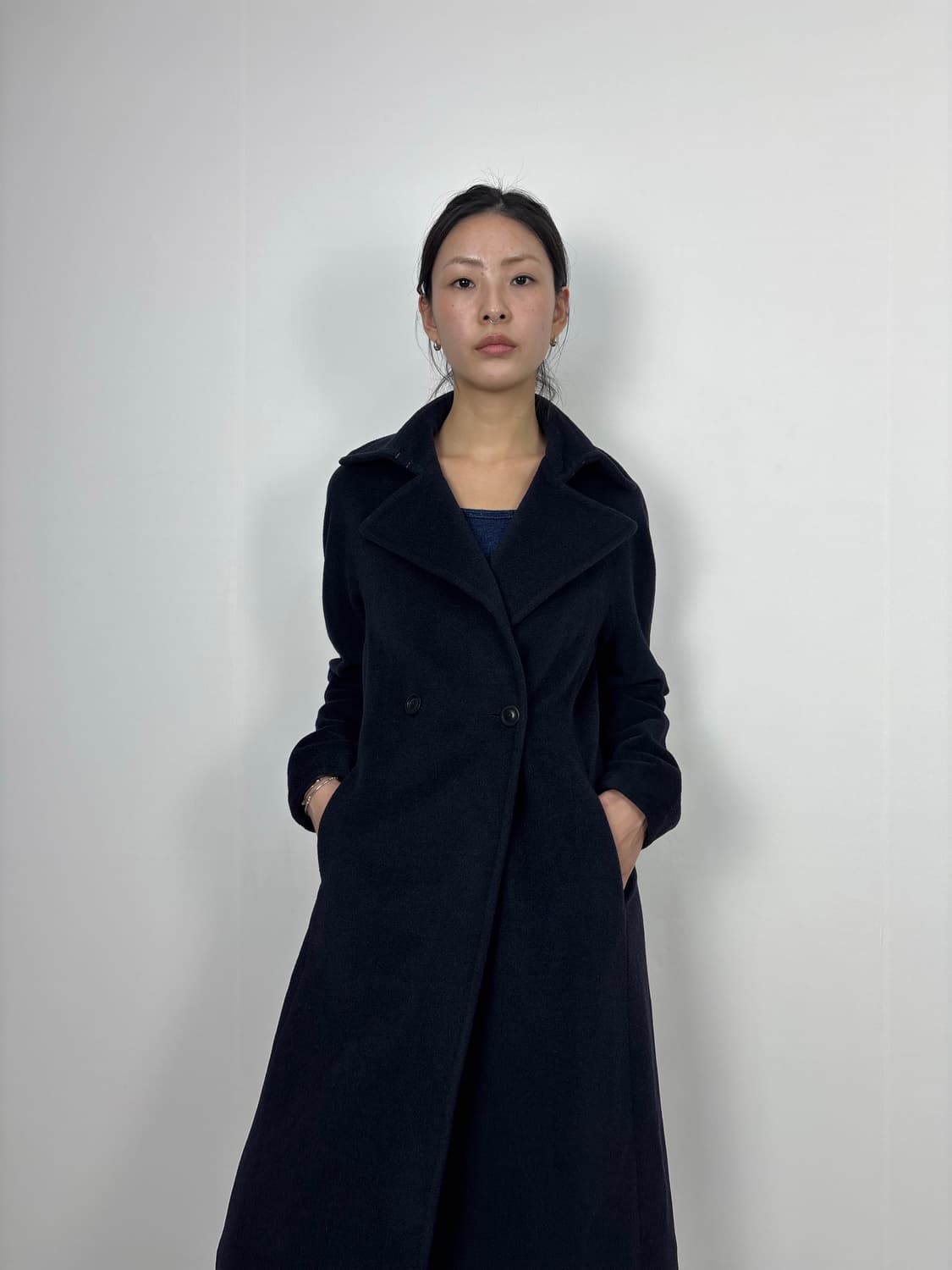 ALPACA NAVY MAXI COAT 상품이미지8