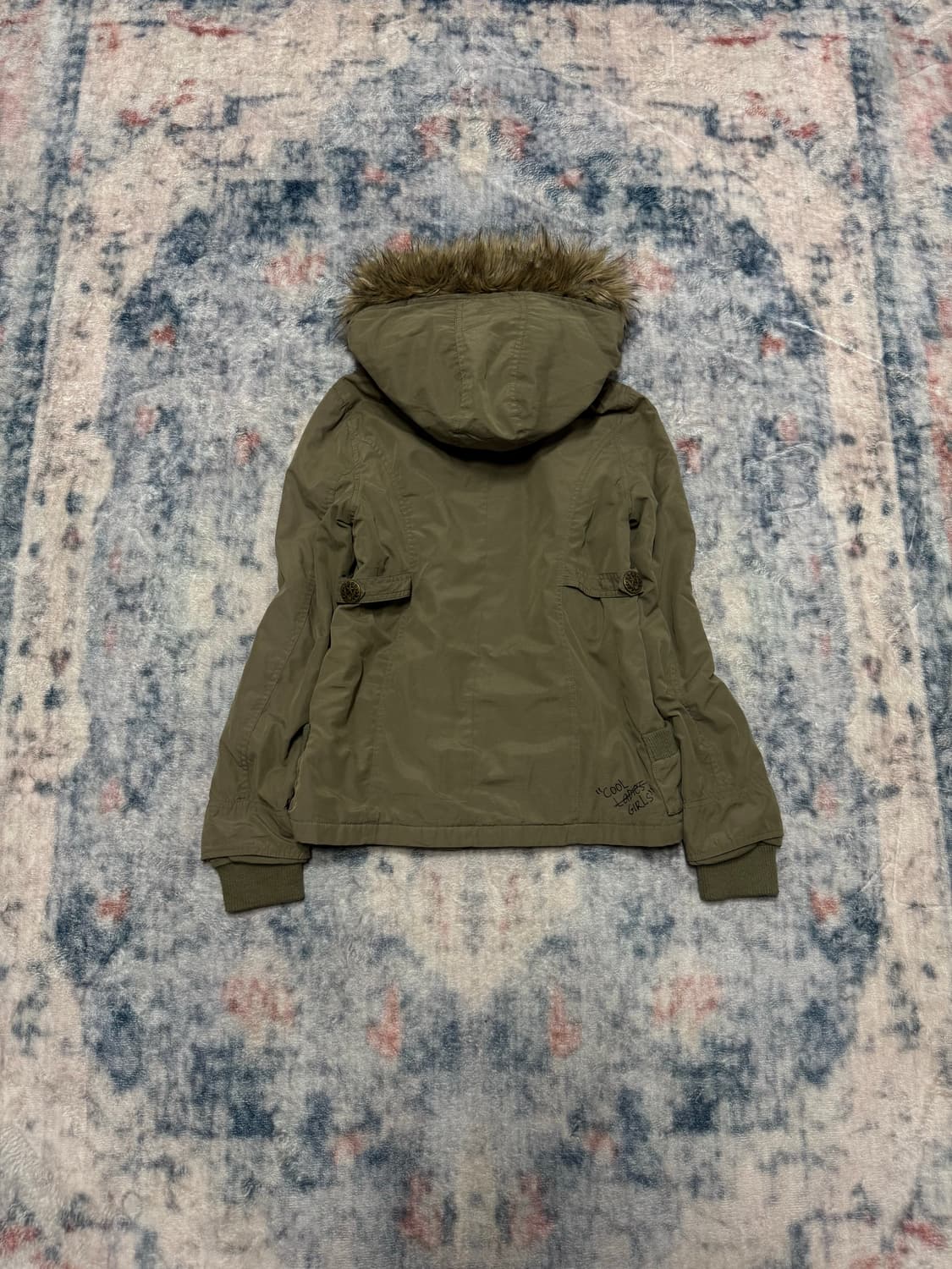 Pink latte 00s y2k millitary fur jacket 상품이미지7