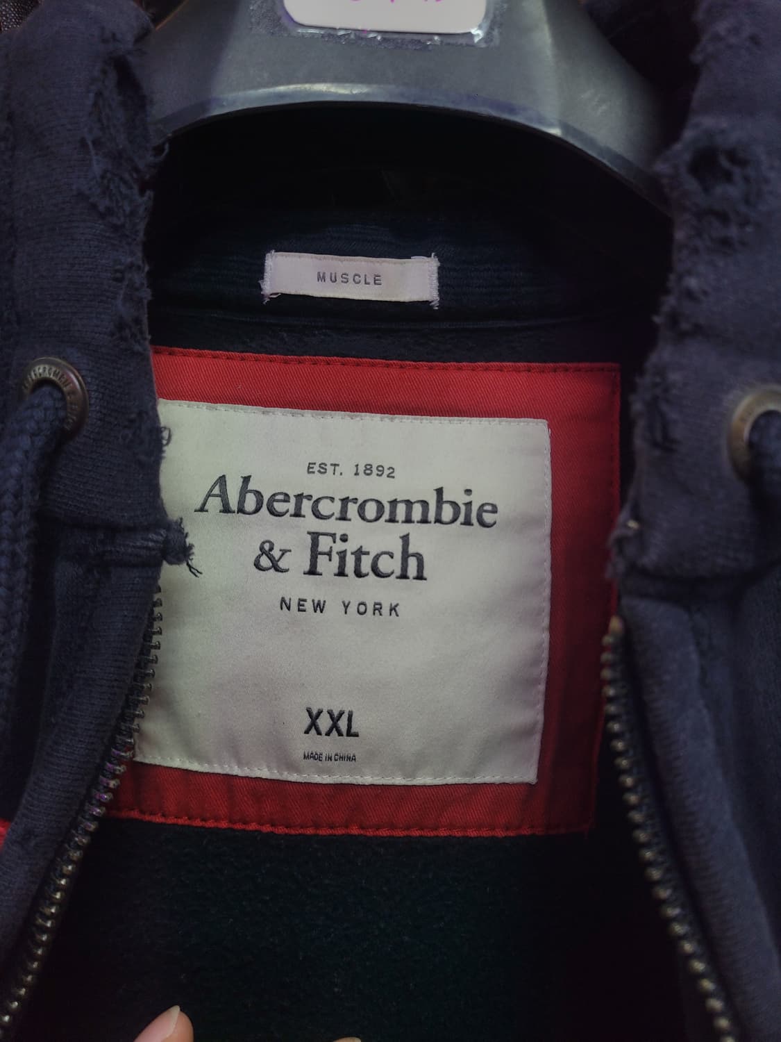 아베크롬비 진네이비 후드 집업 상품이미지3