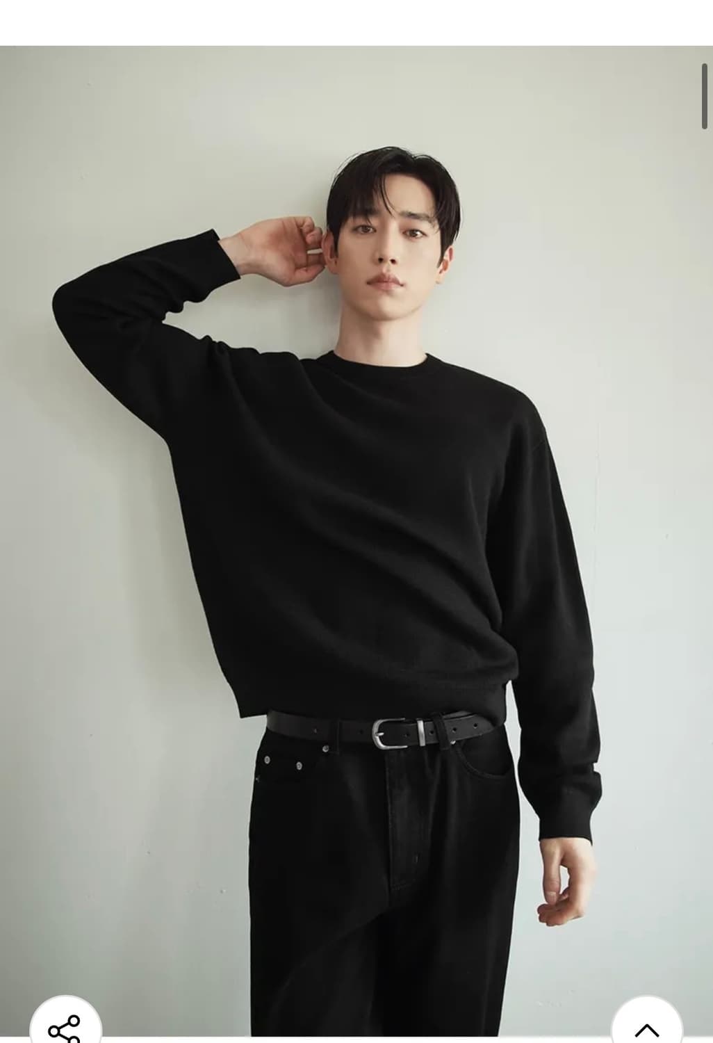 (XL) 드로우핏 소프트 울 크롭 라운드 니트 BEIGE 컬러 판매 상품이미지1