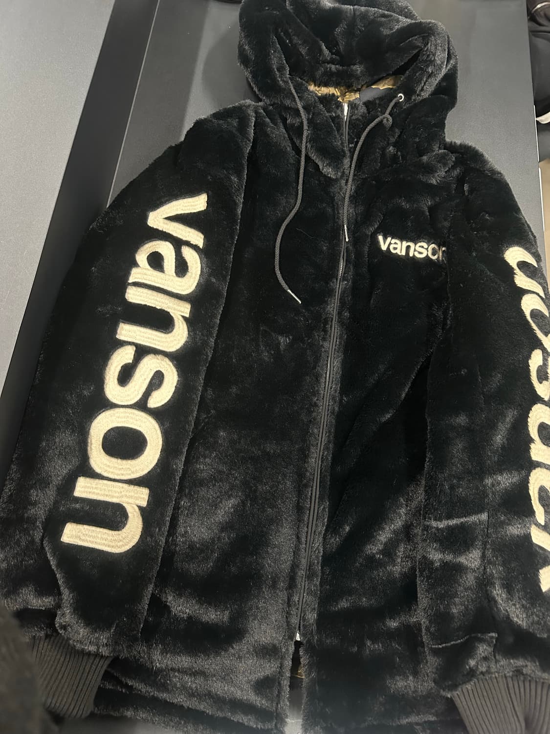 벤슨 리버시블 카모 퍼 자켓 상품이미지5