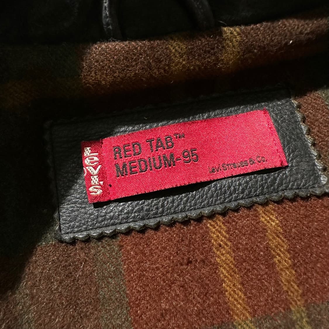 리바이스 카우 레더 소가죽 헤링턴 블루종 싱글 자켓 상품이미지4