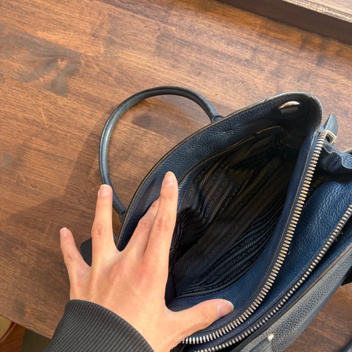 16063 - 프라다 다이노 비텔로 토트백 상품이미지8