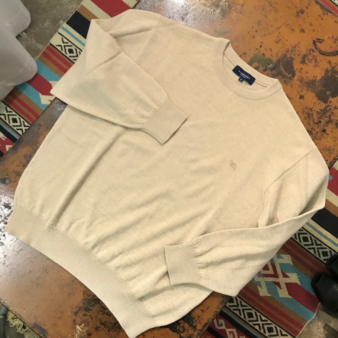 버버리 베이지 울 니트 남성 105 사이즈  상품이미지2