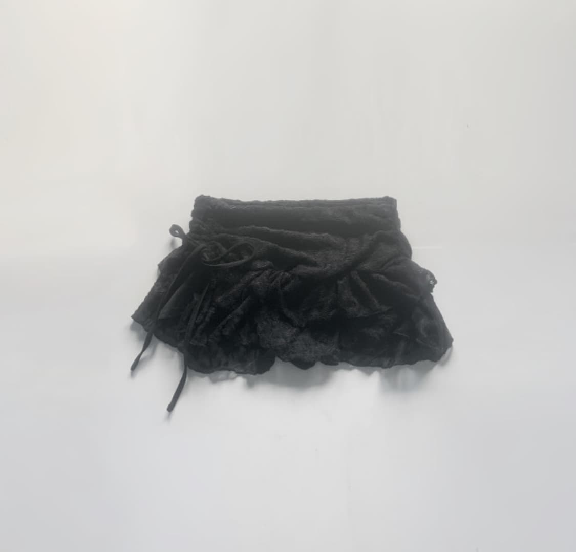 (미개봉) 스젠 Reina Frill Lace Skirt 블랙 판매  상품이미지2
