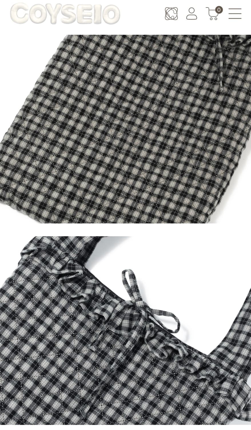 코이세이오 수부 COYSEIO X SUBU FLUFF CHECK 가방 상품이미지2