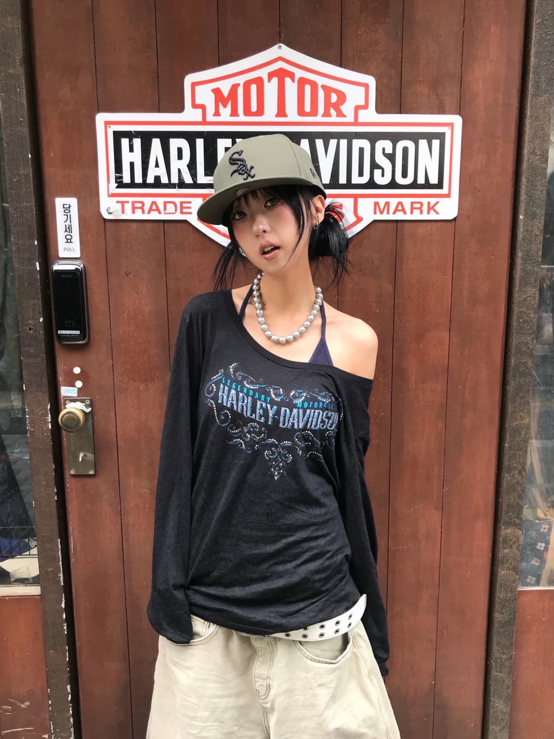 < Harley-Davidson Cubic Printing L/S > 상품이미지3