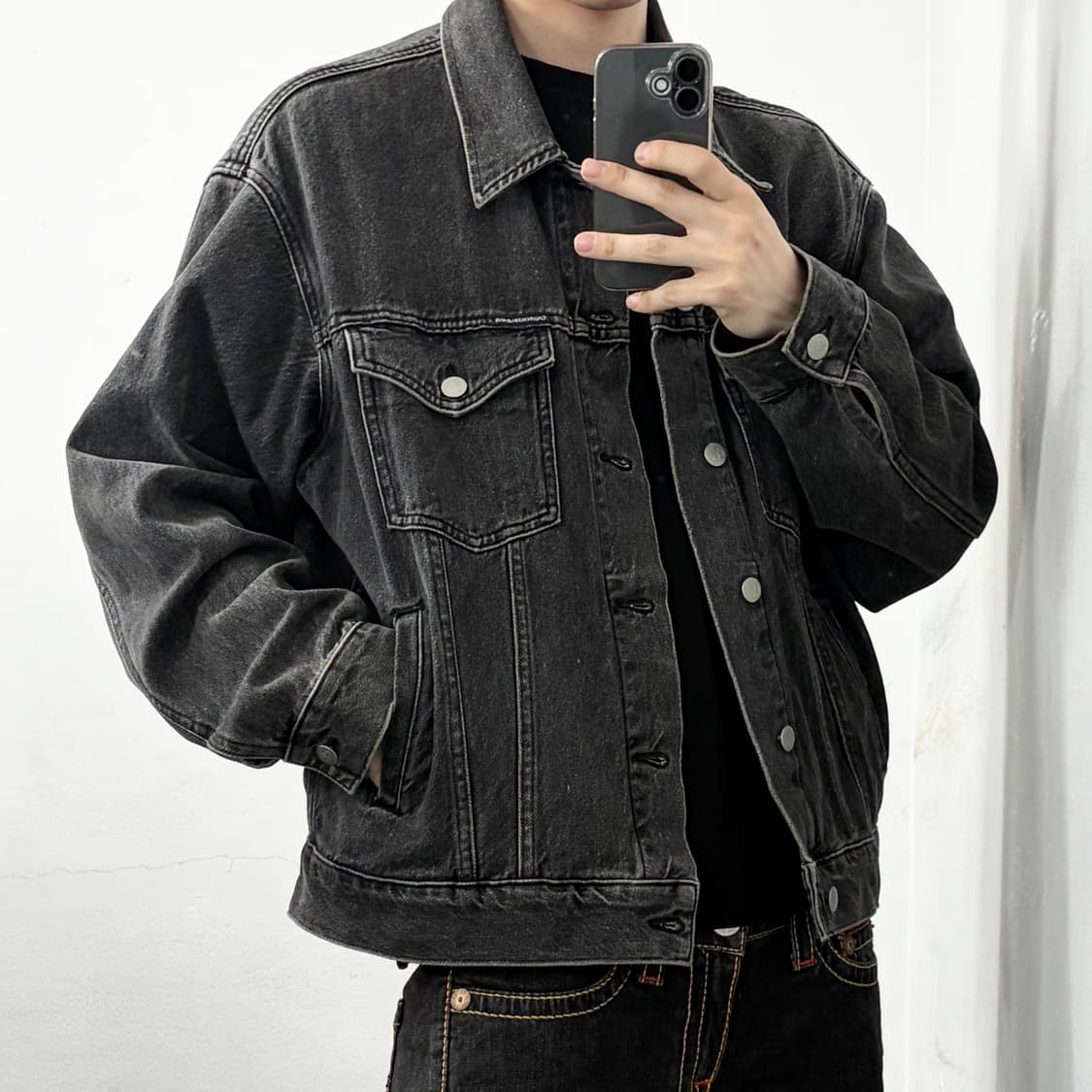 캘빈클라인 흑청 데님 자켓 상품이미지2