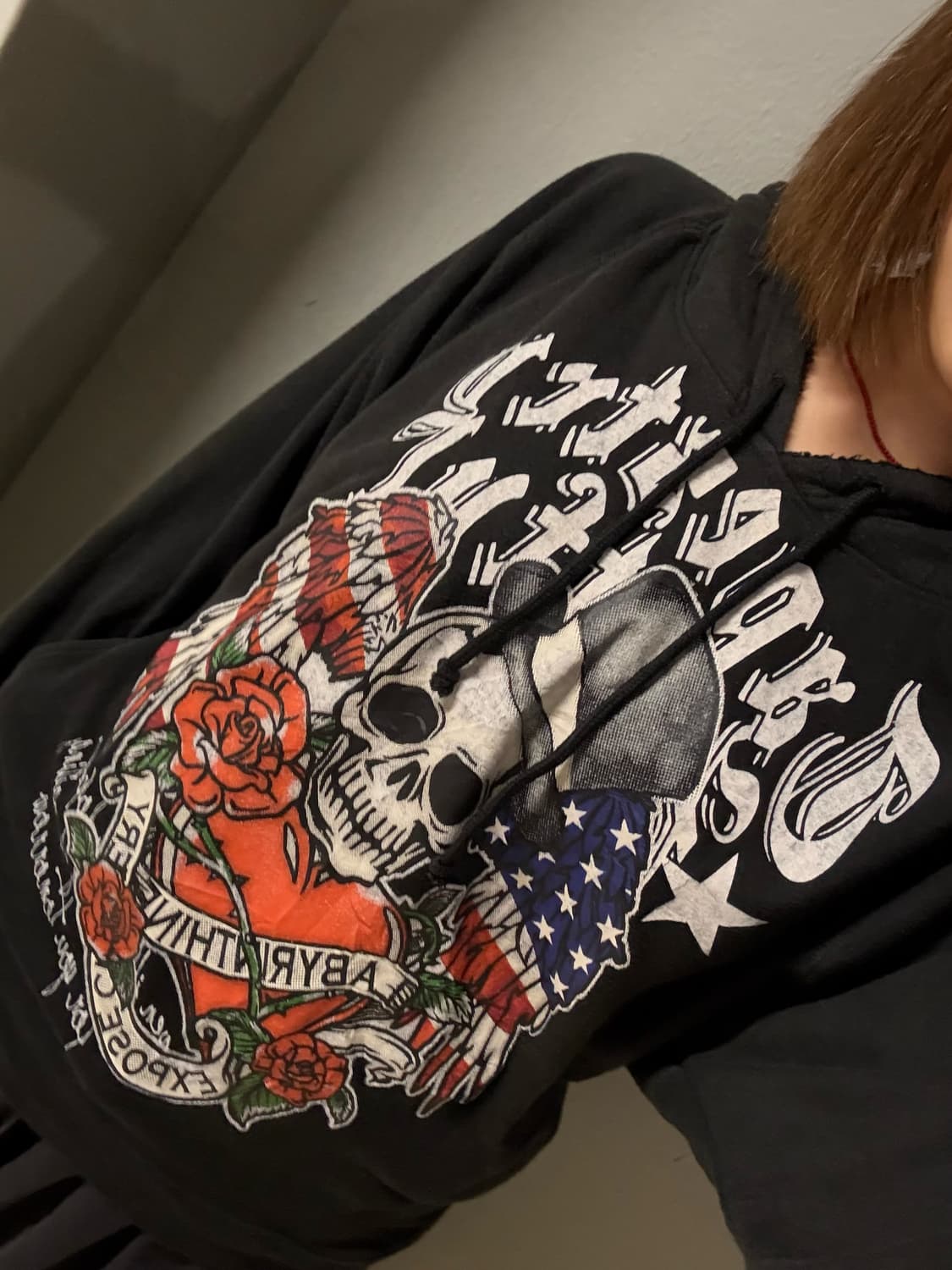 Punk skull printing hoodie 상품이미지1