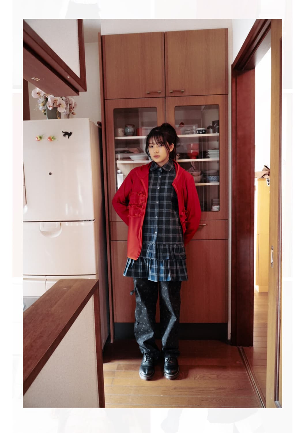 인앤양인하모니 체크 셔츠 원피스 상품이미지2