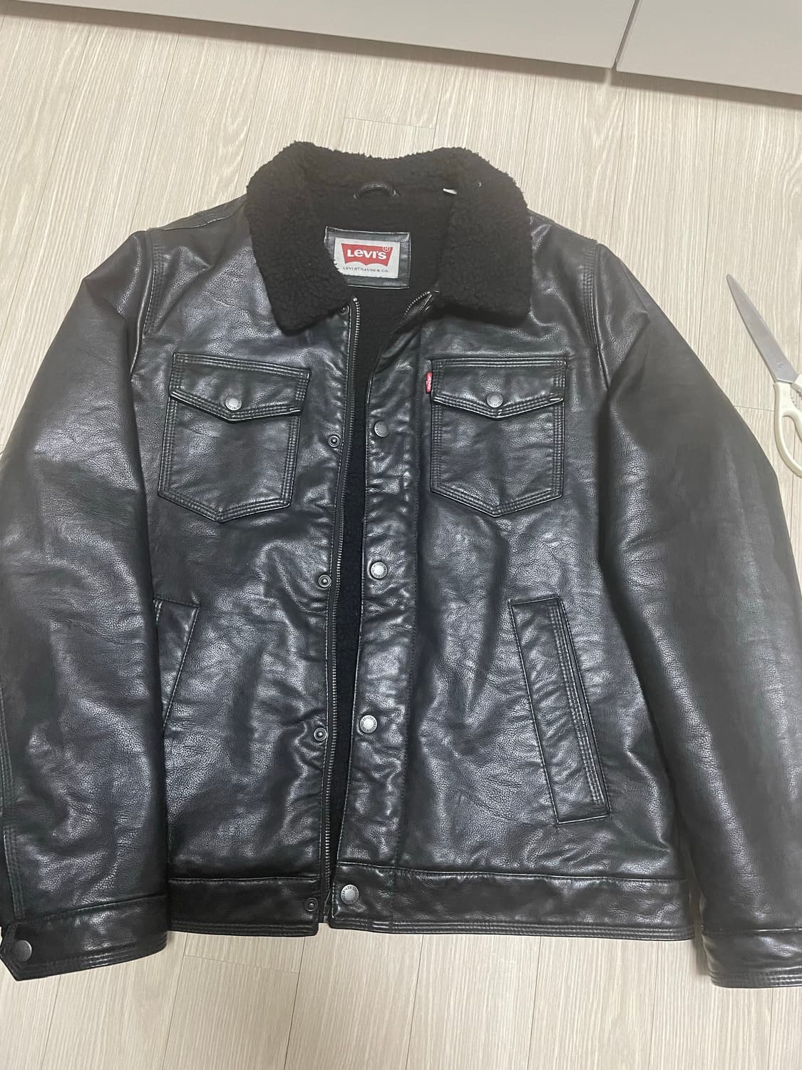 리바이스 가죽 쉐르파 자켓 s판매  상품이미지1