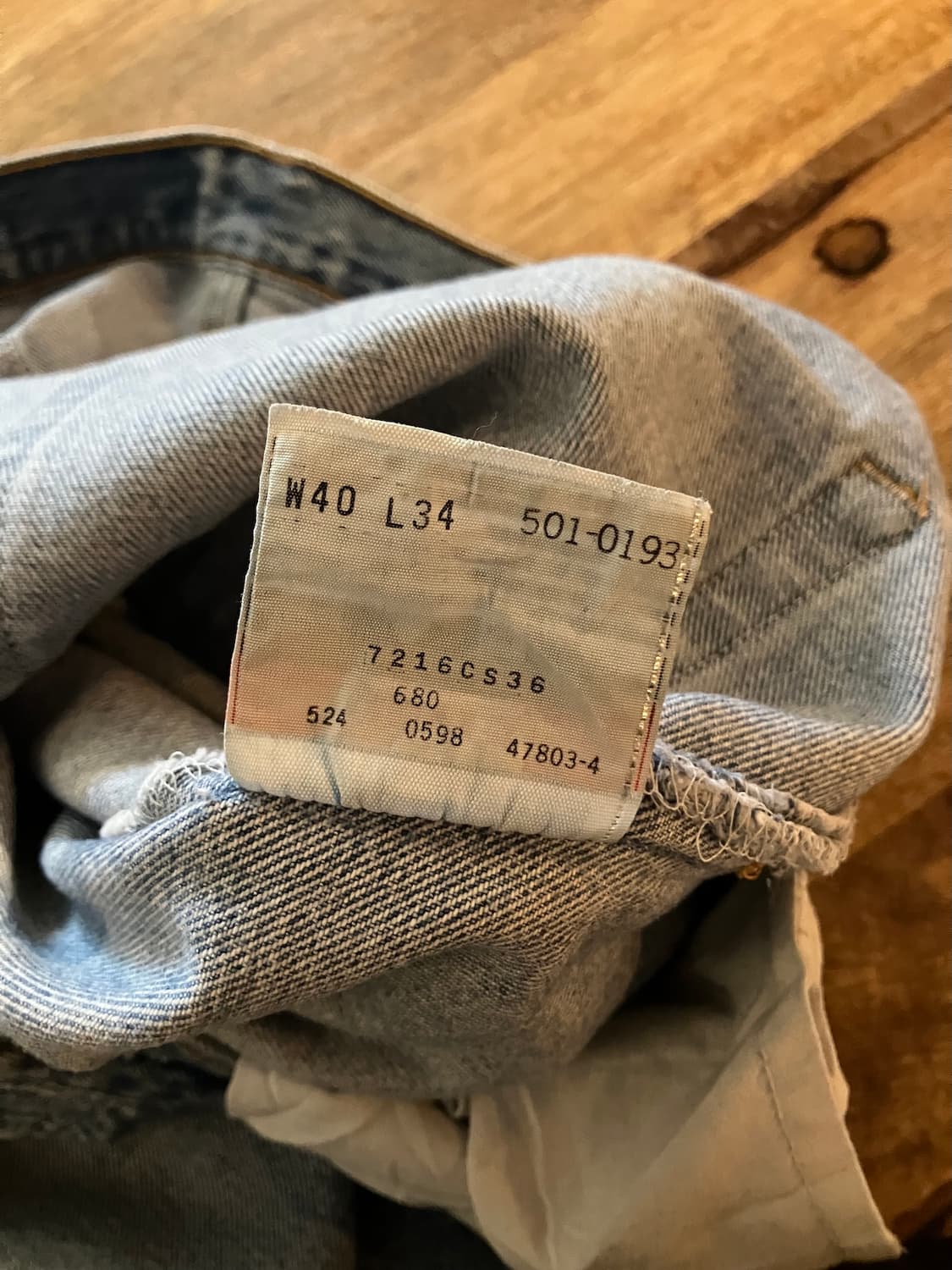 90s USA 빈티지 리바이스 501 데님 팬츠 빅사이즈 상품이미지10