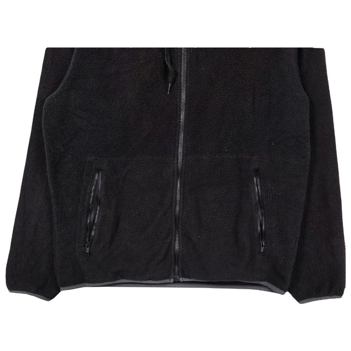 라코스테 쉐르파 플리스 후드 집업 자켓 블랙 상품이미지4