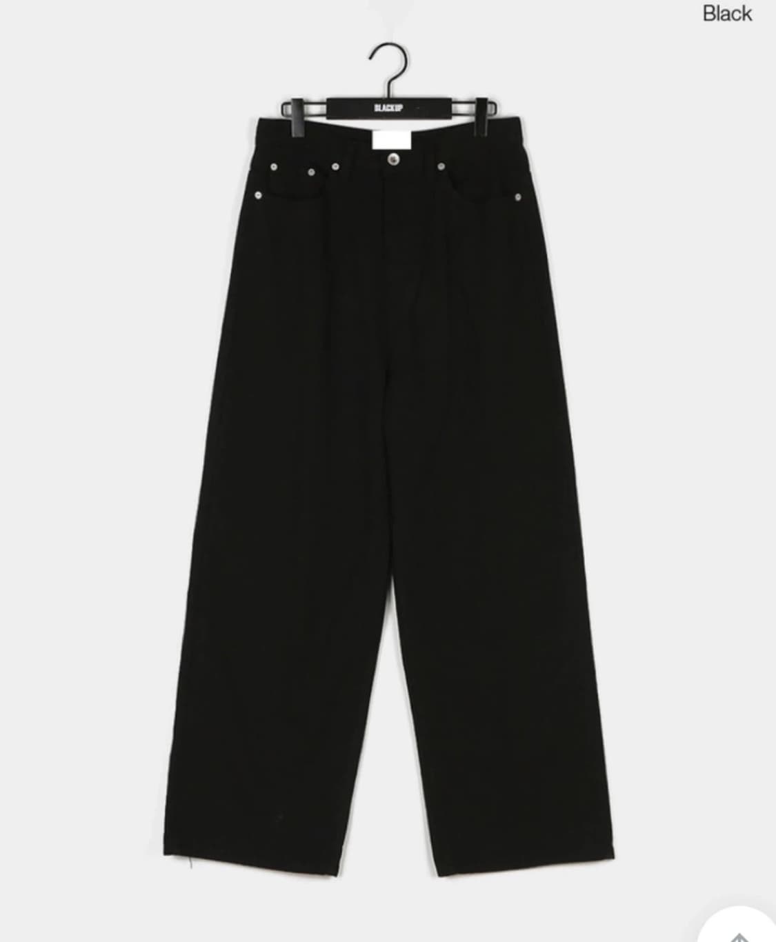 블랙업 미런 와이드 코튼팬츠(M) 상품이미지2