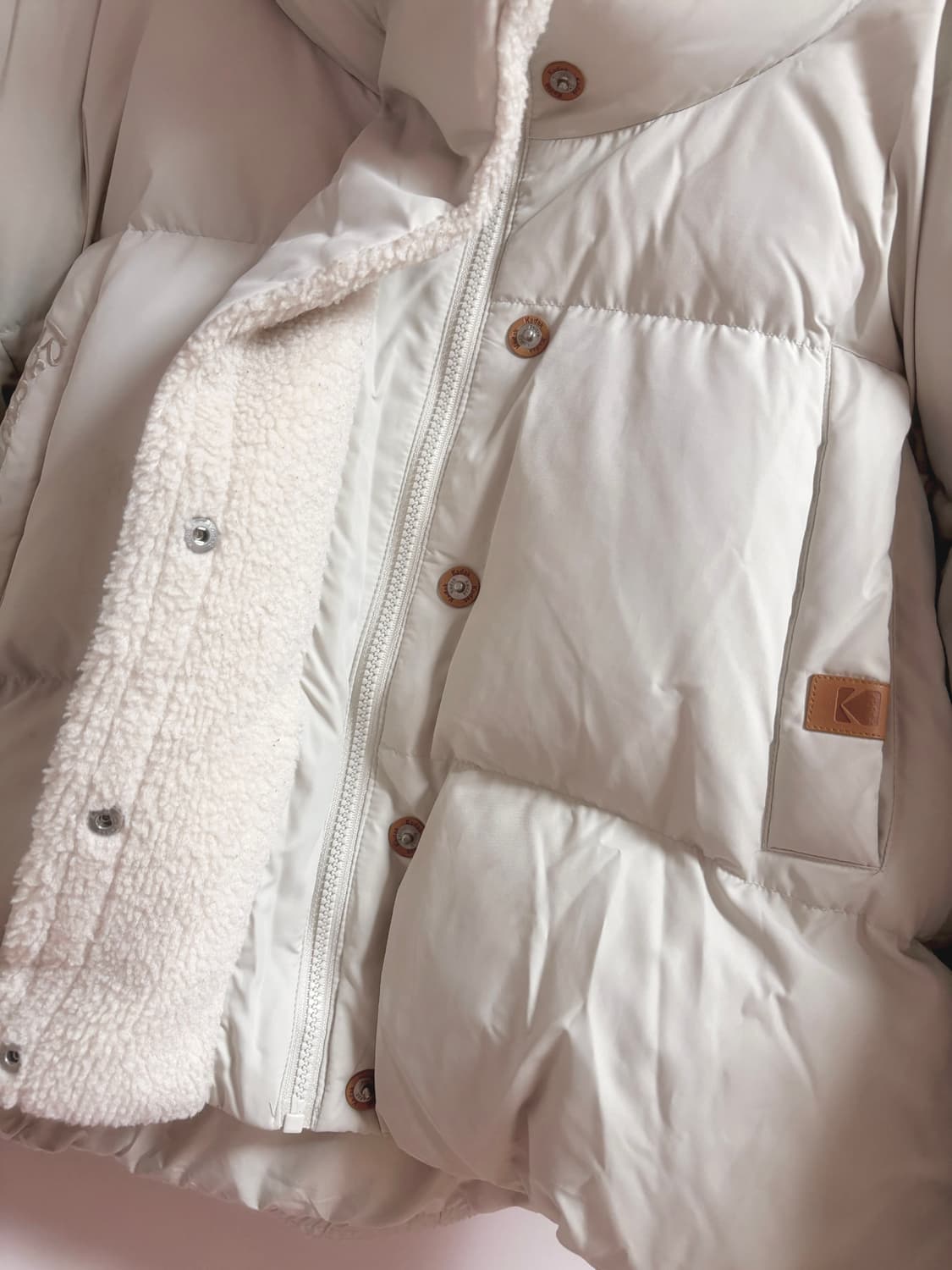 코닥 브라우니 숏 다운 자켓 패딩 우먼 구버전 모리걸 아이보리 S 상품이미지2