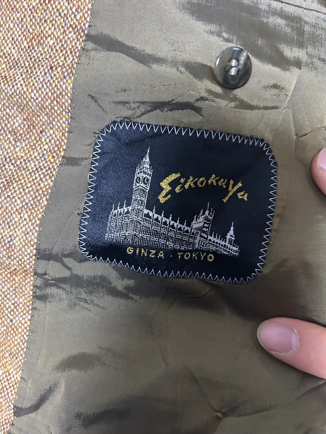 일제 울 체크 블레이저 사이즈 100 상품이미지4