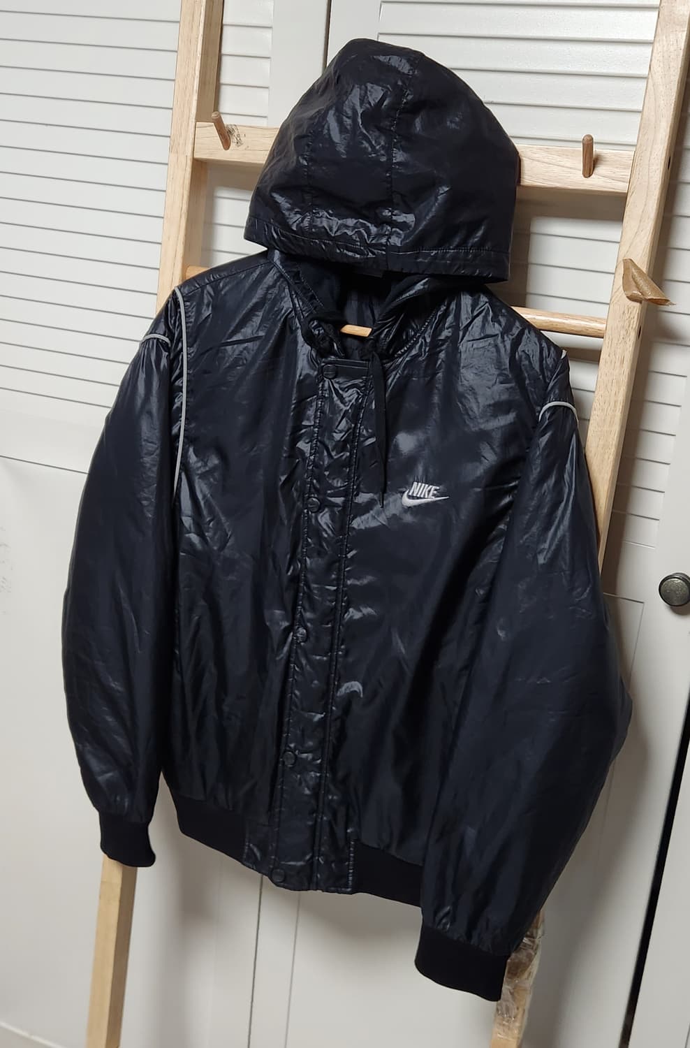 나이키 y2k 블랙 초경량 바람막이 후드 자켓 상품이미지3