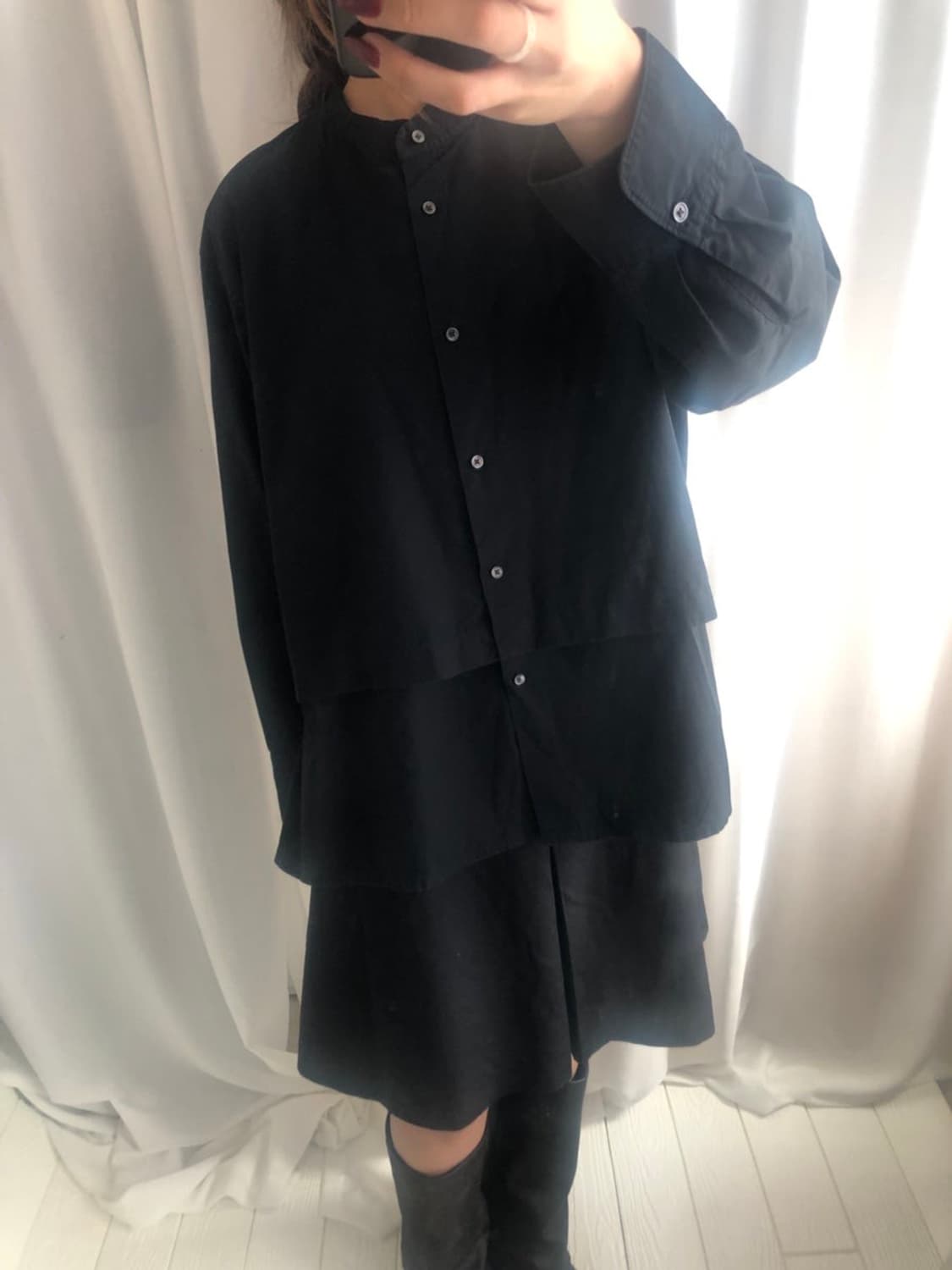 14. Uniqlo black Minimal blouse 상품이미지2