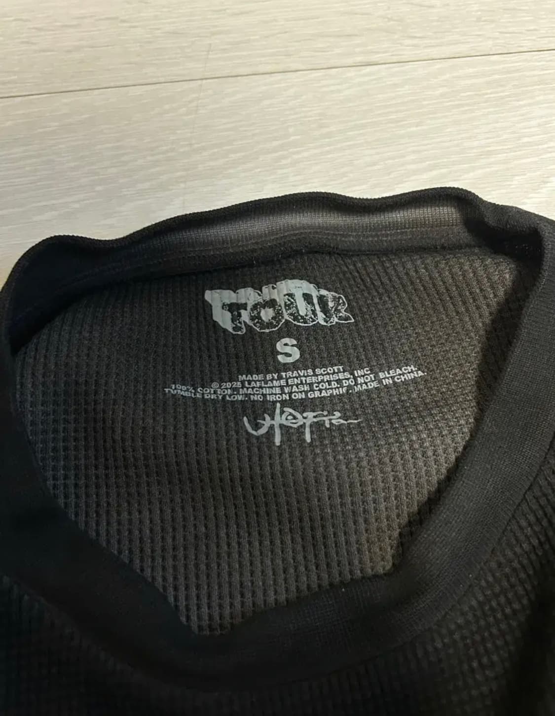 트래비스 스캇 머천 와플 롱슬리브 (s size) 상품이미지3